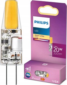 Led izzó G4 Kapszula 1.7W 20W 200lm 2700K Meleg 12V Philips