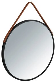 Borrone fekete fali tükör, ø 40 cm - Wenko