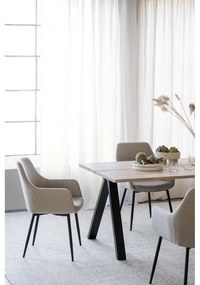 Bővíthető étkezőasztal tölgyfa asztallappal 220x100 cm Carradale - Rowico