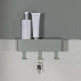 Zöld-szürke fém fali fogas polccal Dax Play – Spinder Design