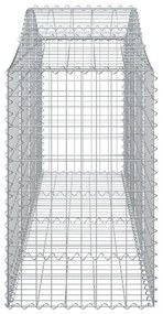 5 db íves horganyzott vas gabion kosár 200x50x80/100 cm