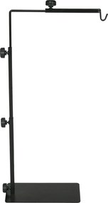 PawHut Reptilia Lámpa Állvány, Állítható Hőlámpa Tartó Alappal, 4 Kábelnyílással, Lámpatartó Kígyók, Teknősök, Százlábúak Számára, Acél, Fekete | Aoso