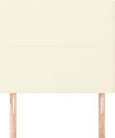 krémszínű műbőr fejtámla 80x5x118/128 cm