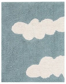 Kék mosható kézi szövésű pamut gyerek szőnyeg 120x160 cm Clouds Vintage Blue – Lorena Canals