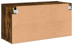 füstös tölgy színű falra szerelhető TV-szekrény 80x 30 x 41 cm