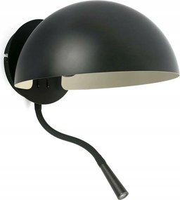 Faro Dominica fali olvasólámpa fekete, Led kar, E27, acél