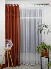 Mg Függöny Tégla jacquard 150x240 szalaggal lengyel