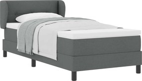 vidaXL Boxrugós ágy matracmal Sötétszürke 80 x 200 cm szövet