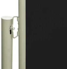 fekete kihúzható oldalsó terasznapellenző 140 x 300 cm