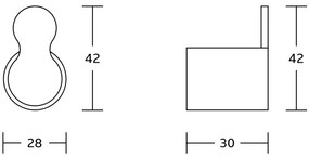 Mexen Base, törölközőtartó, 1 kampós, arany fényes, 7088235-50