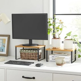 CEZAR bambusz rendszerező szett, 2 db, barna/fekete SongmicsHome