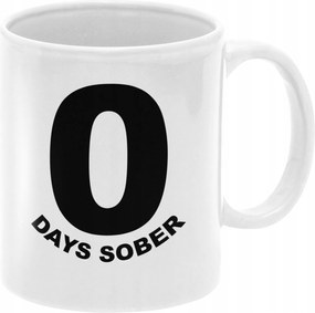 Bögre 0 Days Sober vicces Születésnapi Ajándék 330ml Csomagolás