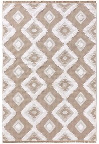 Mosható pamut szőnyeg Oslo Cream/Taupe 15x15 cm minta
