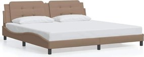 vidaXL cappuccino színű műbőr ágykeret matrac nélkül Zadar 200x200 cm