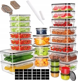 25x Ételtároló Doboz Fedéllel És Tömítéssel