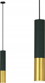 Led Lámpa Függeszték Mennyezeti Spot Cső Fekete-arany Hosszúkás Állítható 3W