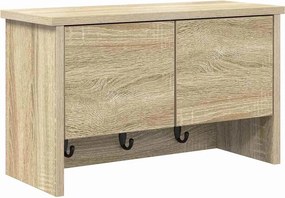 vidaXL Fali Kabáthorog polcokkal Sonoma tölgy 50 x 20 x 30 cm Faanyag