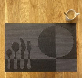 Tányér alátét deluxe food sötétszürke 34x45cm TiaHome