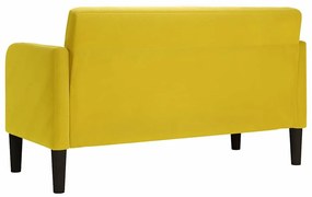 sárga bársony loveseat kanapé 109 cm