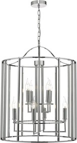 DAR LIGHTING MYK0850 MYKA Klasszikus Függesztett Lámpa Csiszolt Króm E14 IP20