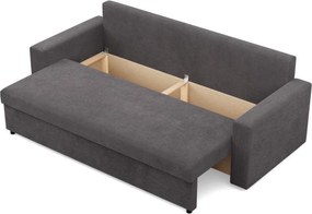 Zeus kanapéágy, kordbársony, hab töltet, egyenes kartámasz, szürke