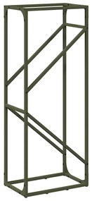 olívazöld hidegen hengerelt acél tűzifatároló 40x25x100 cm