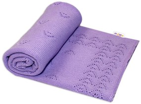 gyermek műszálas takaró, baby nellys takaró , 90 x 90 cm - egyedi mintás - halvány lila