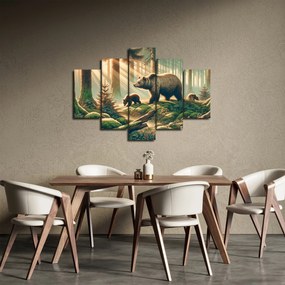 Kép - Medvék az erdőben (150x105 cm)