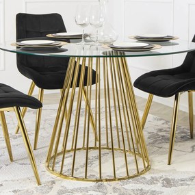 Elegáns Fekete Étkezőszék Arany Lábbal. CARO