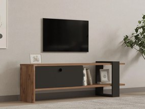 TV asztal/szekrény Dutudo (tölgy + antracit) . Akció -24%. 1095104