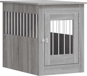 vidaXL szürke sonoma színű szerelt fa kutyaketrec 55 x 80 x 68 cm