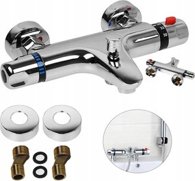 Kádtöltő Csaptelep Fali Zuhanyzó Termosztáttal