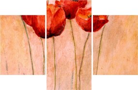 Kép - piros tulipán (90x60 cm)