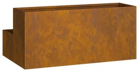 vidaXL Kerti cserép Rozsdás 100 x 60 x 45 cm Időjárásálló acél