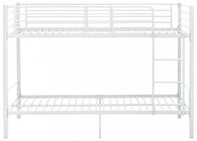 fehér fém emeletes ágy 90 x 200 cm