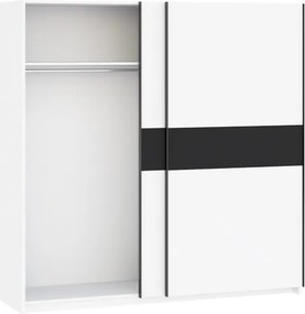 BERNO ruhásszekrény, 200 cm | Fehér + Antracit