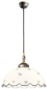 Tartalék üveg csillárhoz NONNA E27 átm. 36 cm fehér/zöld