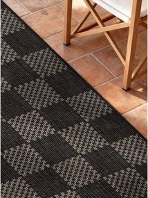 Fekete-krémszínű kültéri-beltéri futószőnyeg 80x200 cm Haringey Dorothy – Ted Baker
