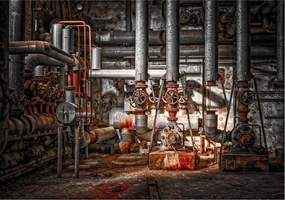 Flizelin fotótapéta Loft Industrial Retro Industrial 254x184 +ragasztó