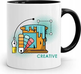 Fekete Bögre Ajándék Kreatív Grafikusoknak fényképes nyomtatással