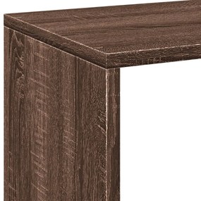 barna tölgy szerelt fa elválasztó könyvespolc 102x29x103,5 cm
