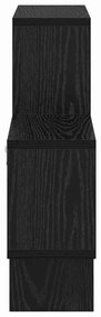Falpolc polcokkal tárolóval Musta tammi 82 x 15 x 51 cm Faanyag