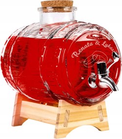 Hordó Csappal És Gravírozással Alkoholos Pálinka Esküvő Születésnap Ajándék 2L