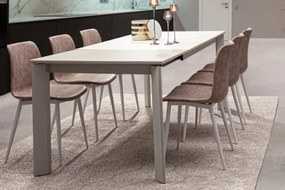 OMINA design bővíthető kerámia étkezőasztal - 140-200/160-220cm - fehér