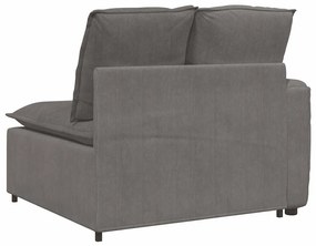 világosszürke moduláris kanapé karfás végmodul párnákkal 100 cm