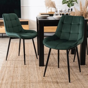 CHRIS szék zöld bársony