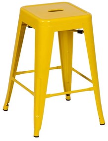 Sárga fém bárszék szett 2 db-os (ülésmagasság 61 cm) – Ixia
