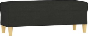 vidaXL fekete szövet pad 100 x 35 x 41 cm