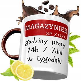 Bordó Bögre Raktárosnak Születésnapra Ajándék fényképes nyomattal