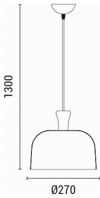 Csillár zsinóron 1xE27/15W/230V fehér átm. 27 cm